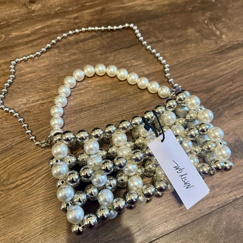 Nasty gal  Pearl two tone Beaded bag